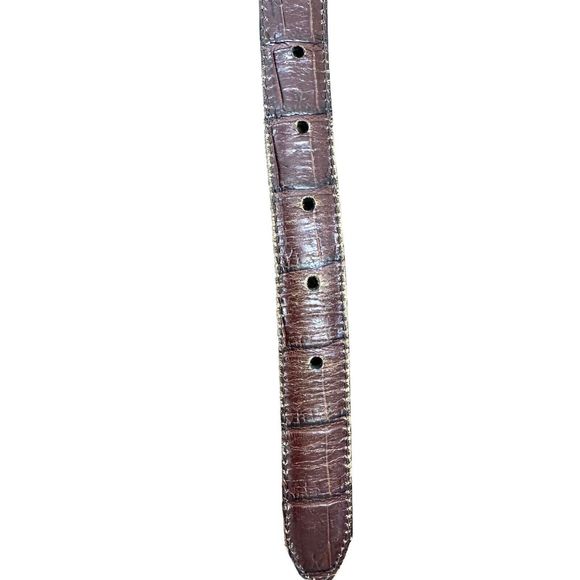 Brighton Leather Belt 40210 Marcus 2 Tone Gold Silver Reversible 30\